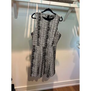 Eva Longoria printed sleeveless A-line fit and flare double-lined professional w